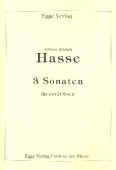 Hasse, Johann Adolph: 3 Sonaten für 2 Oboen 