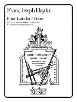 Haydn, Franz Joseph: 4 London trios for 2 flutes and violoncello, parts, (or flute, oboe/clarinet and viola/bassoon/Violoncello) 