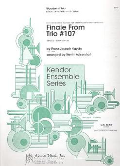 Haydn, Franz Joseph: Finale from Trio no.107 for flute, oboe (flute) and clarinet, score and parts 