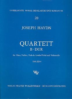 Haydn, Franz Joseph: Quartett B-Dur Hob.IIB:4  für Oboe, Violine, Viola da gamba (Viola) und Violoncello, Stimmen 