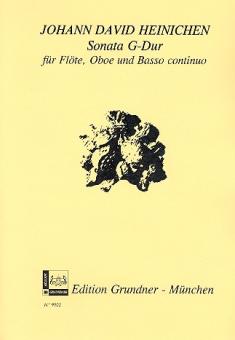 Heinichen, Johann David: Sonate G-Dur für Flöte, Oboe und Bc, Partitur (=Klavier) und Stimmen 