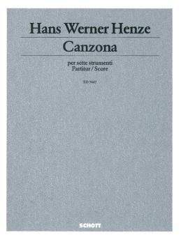 Henze, Hans Werner: Canzona für Oboe, Klavier, Harfe, 3 Violen und Violoncello, Partitur 