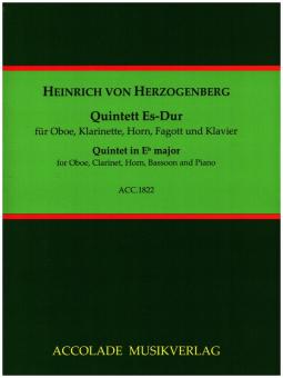 Herzogenberg, Heinrich Freiherr von: Quintett Es-Dur für Oboe, Klarinette, Horn, Fagott und Klavier, Partitur und Stimmen 