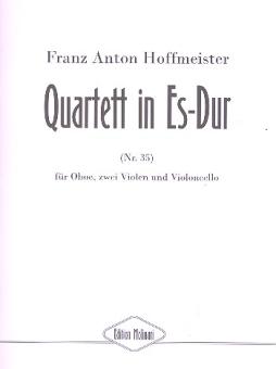 Hoffmeister, Franz Anton: Quartett Es-Dur Nr.35 für Oboe, 2 Violen und Violoncello, Partitur und Stimmen 