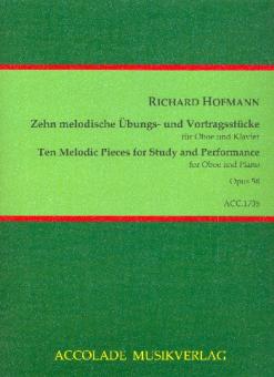 Hofmann, Richard: 10 melodische Übungs- und Vortragsstücke op.58 für Oboe und Klavier 