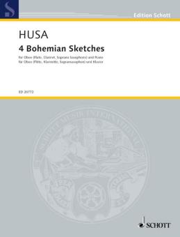 Husa, Karel: 4 Bohemian Sketches für Oboe (Flöte, Klarinette, Sopran-Saxophon) und Klavier 