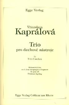 Kaprálová, Víteszlava: Trio für Trio d'anches für Oboe, Klarinette und Fagott, Partitur und Stimmen 