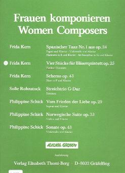 Kern, Frida: 4 Stücke op.25 für Flöte, Oboe, Klarinette, Horn und Fagott, Partitur 
