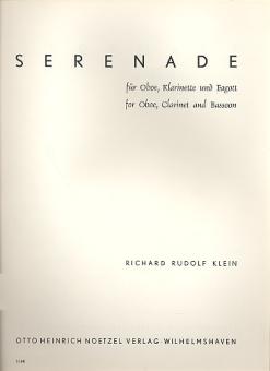 Klein, Richard Rudolf: Serenade für Oboe, Klarinette und Fagott, Partitur und Stimmen 
