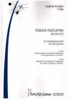 Knabe, Valérie: Visions nocturnes für Flöte, Oboe, Klarinette, Fagott und Horn, Partitur und Stimmen 