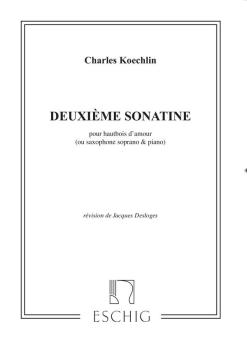 Koechlin, Charles Louis Eugene: Sonatine op.194,2 pour hautbois d'amour (saxophone soprano) et piano, partition 