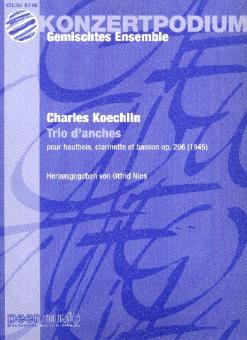 Koechlin, Charles Louis Eugene: Trio d'anches op.206 pour hautbois, clarinette et basson, partition et parties 