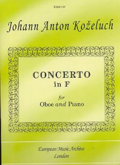 Kozeluch, (Kozeluh) Johann Anton Evangelista: Concerto in F  for oboe and piano 