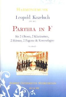 Kozeluch, Leopold Anton Thomas: Parthia in F für 2 Oboen, 2 Klarinetten, 2 Hörner, 2 Fagotte und Kontrafagott, Partitur und Stimmen 