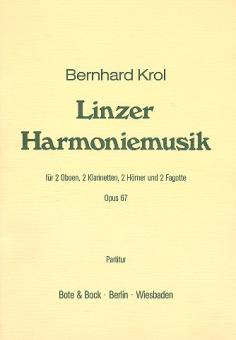 Krol, Bernhard: Linzer Harmoniemusik op. 67 für 2 Oboen, 2 Klarinetten, 2 Hörner und 2 Fagotte, Partitur 