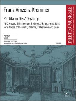 Krommer, Franz Vinzenz: Partita Dis-Dur für 2 Oboen, 2 Klarinetten, 2 Hörner 2 Fagotte und Bass, Partitur 