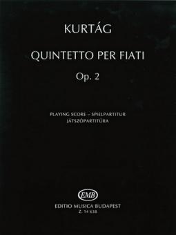 Kurtág, György: Quintett op.2 für Flöte, Oboe, Klarinette, Horn und Fagott, Partitur 