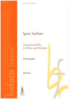 Lachner, Ignaz: Concertino B-Dur für Oboe und Orchester, Partitur 