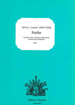 Lazzari, Sylvio: Suite für Flöte, Oboe, Klarinette, Englischhorn, 2 Hörner und 2 Fagotte, Partitur und Stimmen 