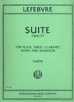 Lefebvre, Charles: Suite op.57 for flute, oboe, clarinet, horn and bassoon, parts 