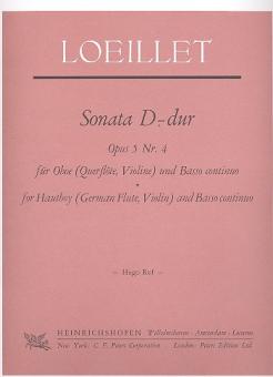 Loeillet, Jean Baptiste (John of London): Sonate D-Dur op.5,4 für Oboe (Flöte, Violine)  und Bc 