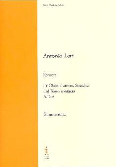 Lotti, Antonio: Konzert für Oboe d'amore, Streicher und Bc, Streicher Stimmenset (4-4-4-4) 