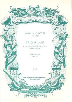 Lotti, Antonio: Trio A-Dur für Flöte, Oboe d'amore und Bc 