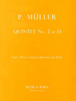 Müller, Peter: Quintett Es-Dur Nr.2 für Flöte, Oboe, Klarinette, Horn und Fagott, Stimmen 