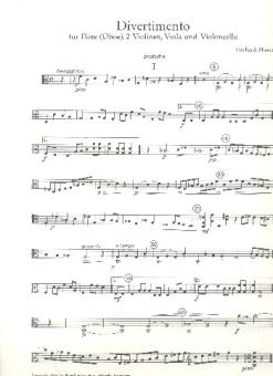 Maasz, Gerhard: Divertimento Für Flöte (Oboe), 2 Violinen, Viola und Violoncello, Viola 