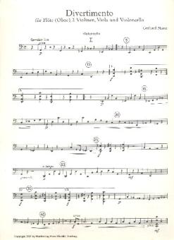 Maasz, Gerhard: Divertimento Für Flöte (Oboe), 2 Violinen, Viola und Violoncello, Violoncello 