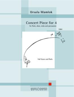 Mamlok, Ursula: BB3266 Concert Piece for 4 für Flöte, Oboe, Viola und Schlagwerk, Partitur und Stimmen 