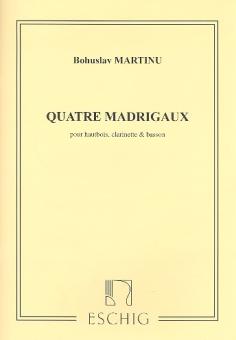 Martinu, Bohuslav: 4 Madrigaux pour hautbois, clarinette et basson, parties 