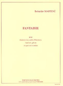 Martinu, Bohuslav: Fantaisie pour theremin (ondes Martenot) hautbois, piano et quatuor à cordes, partition de poche 