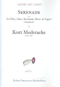 Mederacke, Kurt: Serenade op.56 für Flöte, Oboe, Klarinette, Horn und Fagott, Partitur und stimmen 
