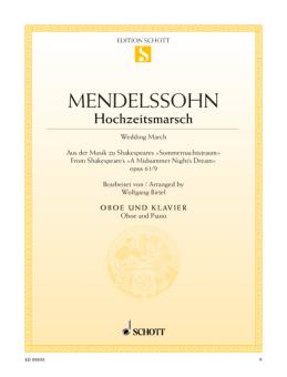 Mendelssohn-Bartholdy, Felix: Hochzeitsmarsch op. 61/9 für Oboe und Klavier 