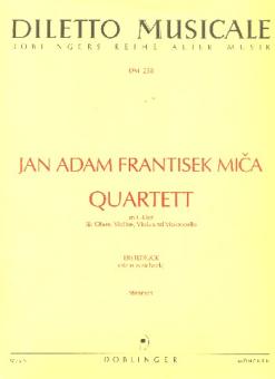 Mica, Frantisek Vaclav: Quartett C-Dur für Oboe und Streichtrio, Stimmen 