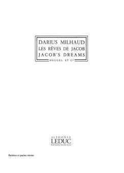 Milhaud, Darius: Les rêves de Jacob pour hautbois, violon, alto, cello et contrebasse 