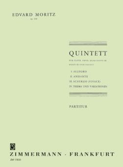 Moritz, Edvard: Quintett op.169 für Flöte, Oboe, Klarinette, Horn und Fagott, Partitur und Stimmen 