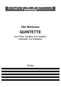 Mortensen, Otto: Quintett für Flöte, Oboe (Englischhorn), Clarinette, Horn und Fagott, Stimmen,  Archivkopie 