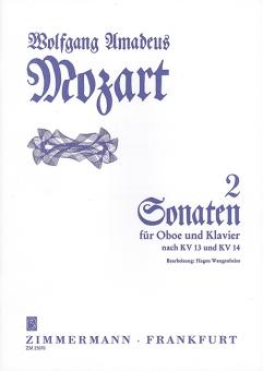 Mozart, Wolfgang Amadeus: 2 Sonaten nach KV13 und KV14 für Oboe und Klavier 