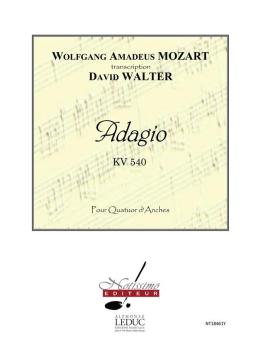Mozart, Wolfgang Amadeus: Adagio KV540 pour hautbois, hautbois d'amour, cor anglais et basson, partition et parties 