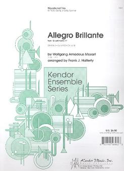 Mozart, Wolfgang Amadeus: Allegro Brillante für Flöte, Oboe und Klarinette, Partitur und Stimmen 