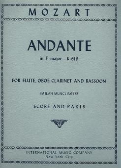 Mozart, Wolfgang Amadeus: Andante F major KV616 flute, oboe, clarinet, bassoon 