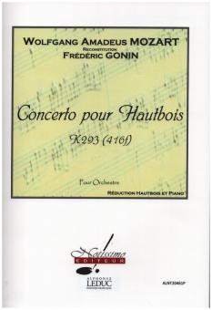 Mozart, Wolfgang Amadeus: Concerto KV293 (416f) pour hautbois et orchestre, réduction pour hautbois et piano 