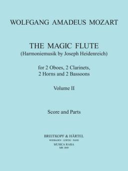 Mozart, Wolfgang Amadeus: Die Zauberflöte Band 2 für 2 Oboen, 2 Klarinetten, 2 Fagotte und 2 Hörner, Partitur und Stimmen 