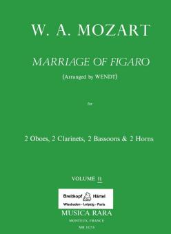 Mozart, Wolfgang Amadeus: Die Hochzeit des Figaro Band 2 für 2 Oboen, 2 Klarinetten, 2 Fagotte und 2 Hörner, Partitur und Stimmen 
