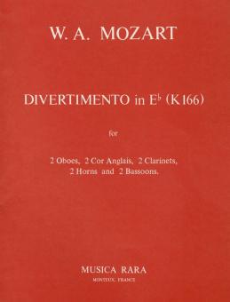Mozart, Wolfgang Amadeus: Divertimento Es-Dur KV166 für 2 Oboen, 2 Englischhörner, 2 Klarinetten, 2 Hörner und 2 Fagotte, Stimmen 