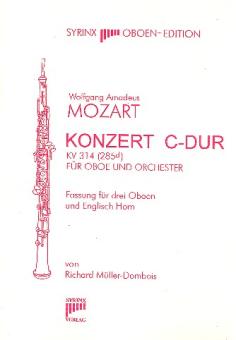 Mozart, Wolfgang Amadeus: Konzert C-Dur KV 314 (285d) für 3 Oboen und Englischhorn, Partitur und Stimmen 