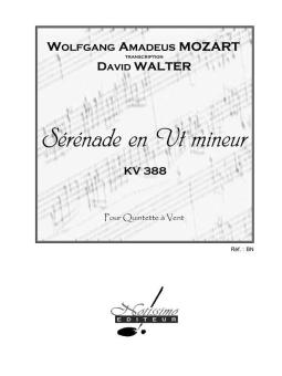 Mozart, Wolfgang Amadeus: Sérénade en ut mineur KV388 pour flûte, hautbois, clarinette, cor en Fa et basson, partition et parties 