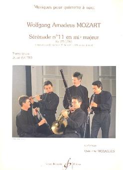 Mozart, Wolfgang Amadeus: Sérénade en mib majeur no.11 KV375 pour flûte, hautbois, clarinette, cor et basson, partition et parties 